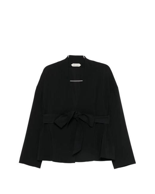 Alberta Ferretti Black Belted Jacket