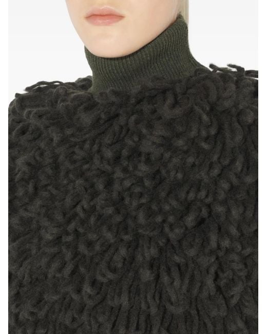 Maglione Bouclette A Collo Alto di Jean Paul Gaultier in Black