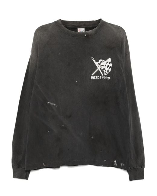 SAINT Mxxxxxx T-Shirt mit grafischem Print in Black für Herren