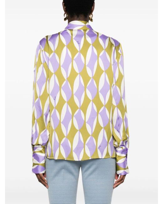 Chemise à motif géométrique Liu Jo en coloris Gray