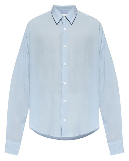 AMI Blue Ami De Coeur Button-up Shirt for men