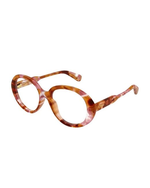 Chloé Brown Round Frame Glasses