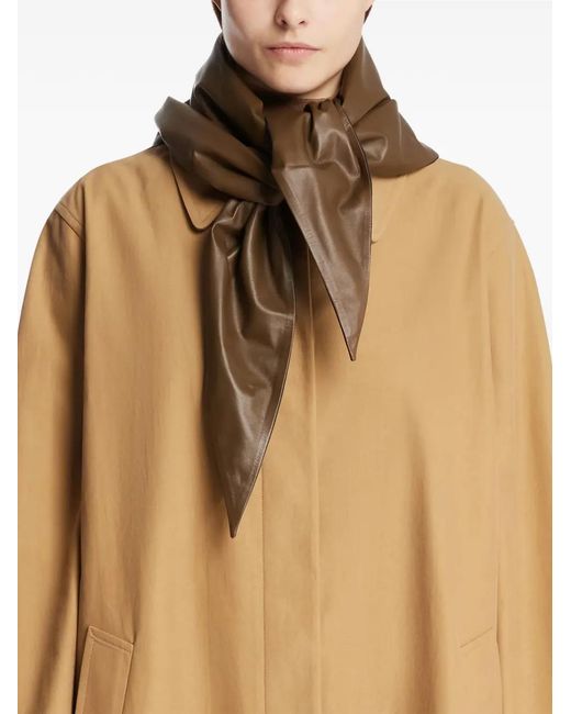 Lemaire White Leather Triangle Scarf