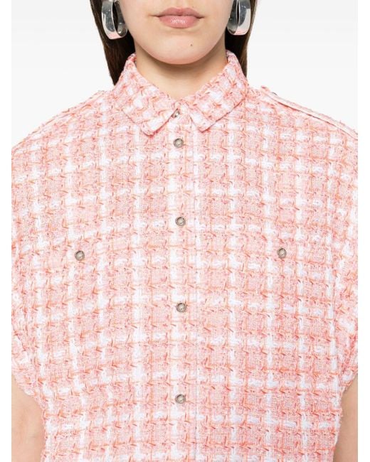 Camisa Gilsa de tweed IRO de color Pink