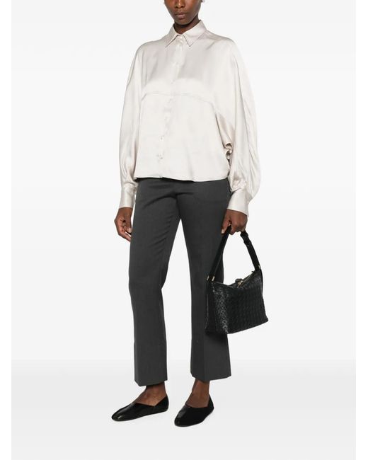 Brunello Cucinelli Gray Flared Trousers