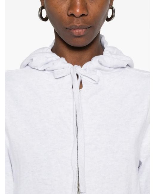 Entire studios White Hooded Zip-Fastening Sweatshirt
