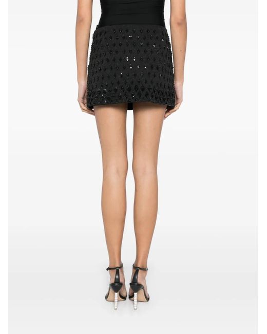 Amen Black Jaquard Mini Skirt