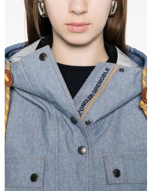 Moncler Blue Bezier Hooded Pocket Jacket