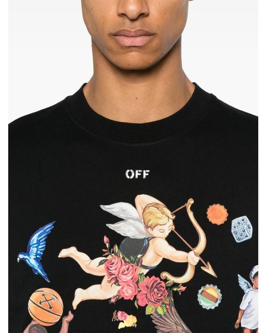 Off-White c/o Virgil Abloh Black Fresco Car T-Shirt for men