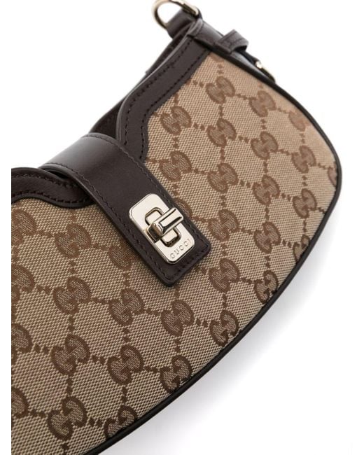 Gucci Brown Small Moon Side Shoulder Bag