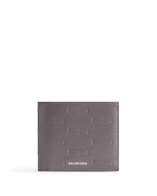 Balenciaga Purple Bb Monogram Debossed Wallet for men