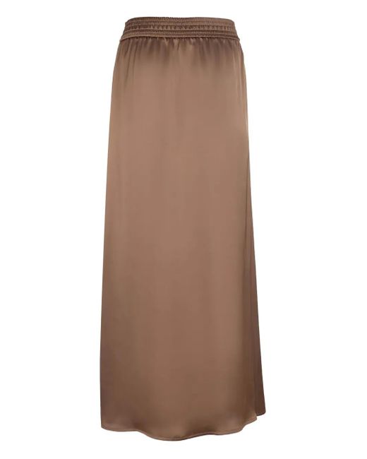 Herno Brown Skirt Made Of Satin