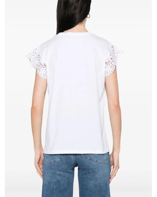 Twinset レースディテール Tシャツ White