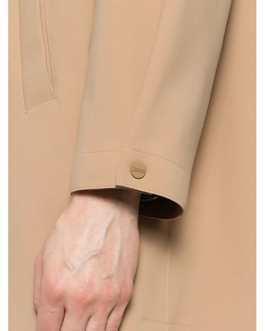 Herno Natural Single-Breasted Midi Coat