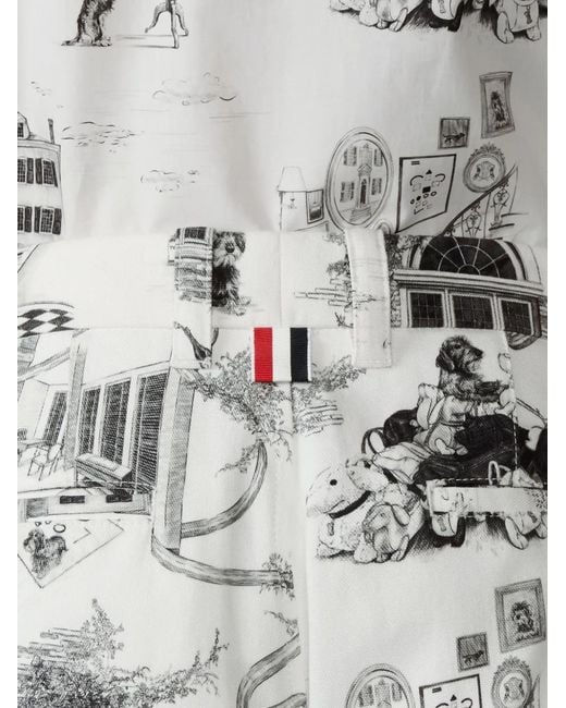 Thom Browne Gray Canvas Hector Toile Utility Chino Trousers for men