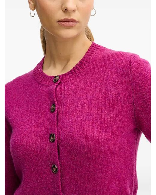 Benetton Red Buttoned Knitted Cardigan