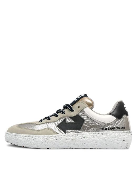 ID EIGHT White Uriduri Arrow-Detail Sneakers