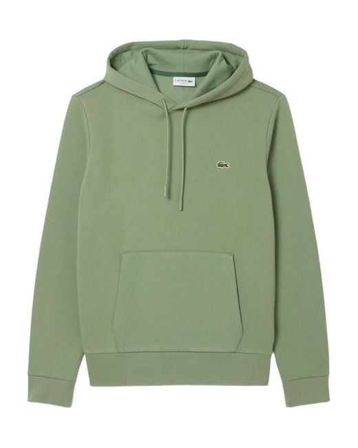 Sudadera con capucha y detalle de logo Lacoste de hombre de color Green