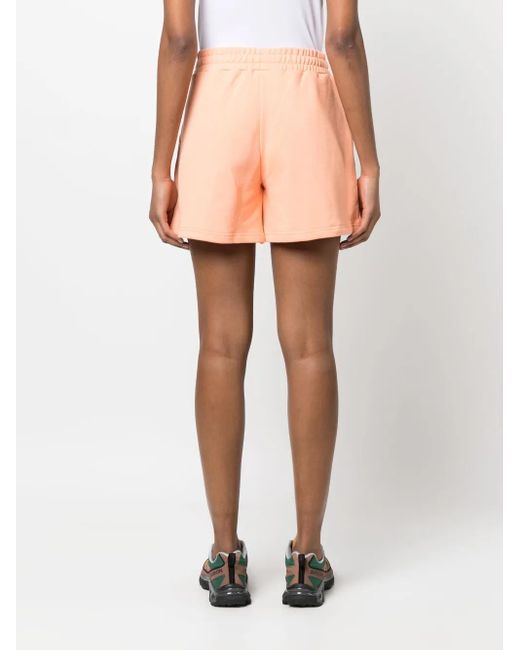 MSGM Pink Short En Maille À Coupe Courte