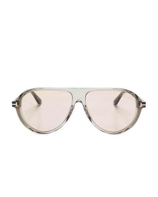 Tom Ford Natural Navigator-Frame Sunglasses