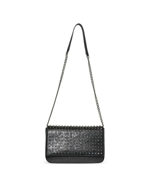 John Richmond White Stud-Embellished Crinkled Shoulder Bag