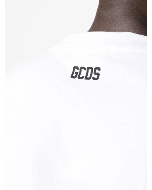 Gcds White Three-Pack Cotton T-Shirt for men