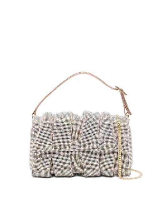 Benedetta Bruzziches Gray Crystal-Embellished Tote Bag