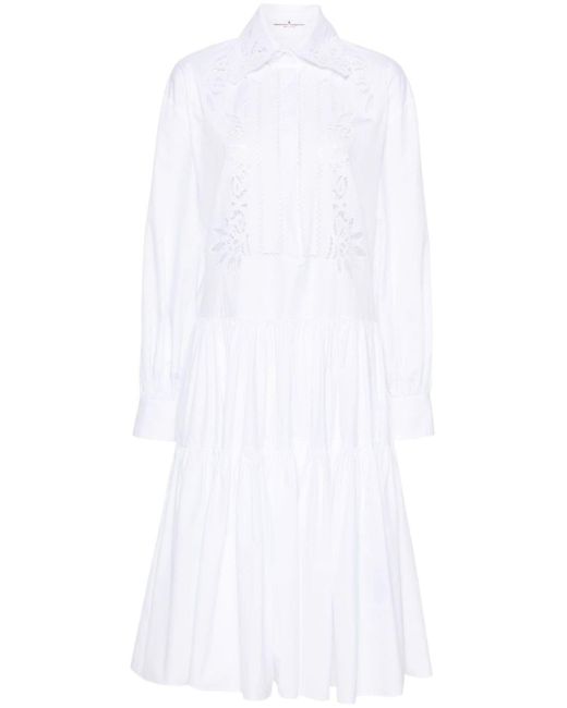 Ermanno Scervino White Schmales Kleid mit Cut-Out