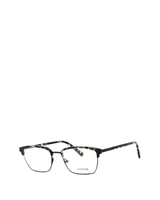 Guess Gray Rectangle-Frame Glasses for men