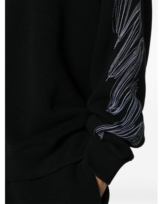 Off-White c/o Virgil Abloh Black Scribble Diag Skate Sweatshirt for men