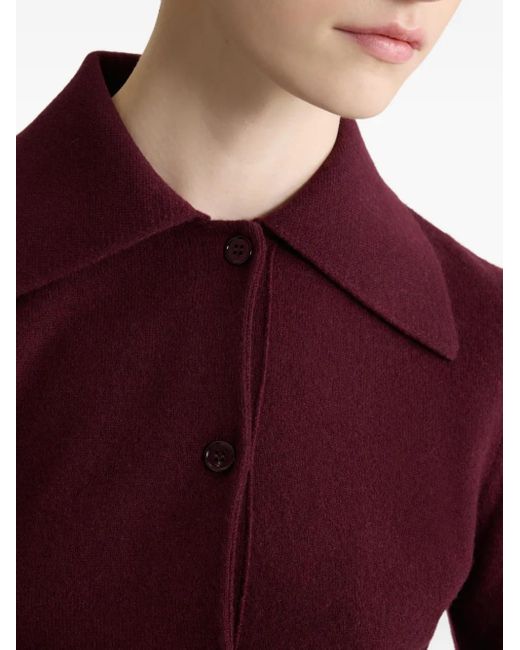 Patou Red Logo-Patch Polo Top