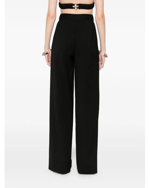 MEDEA Black Loose Wool Trousers