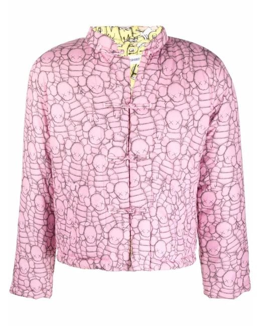 Comme des Garçons Pink X Kaws Reversible Padded Jacket for men