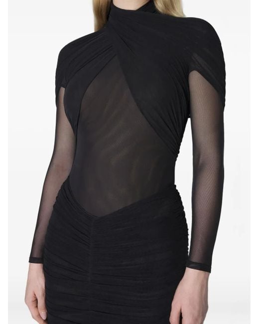 Top A Collo Alto di Mugler in Black