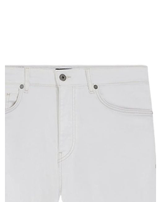 Boss White Logo-Patch Jeans for men