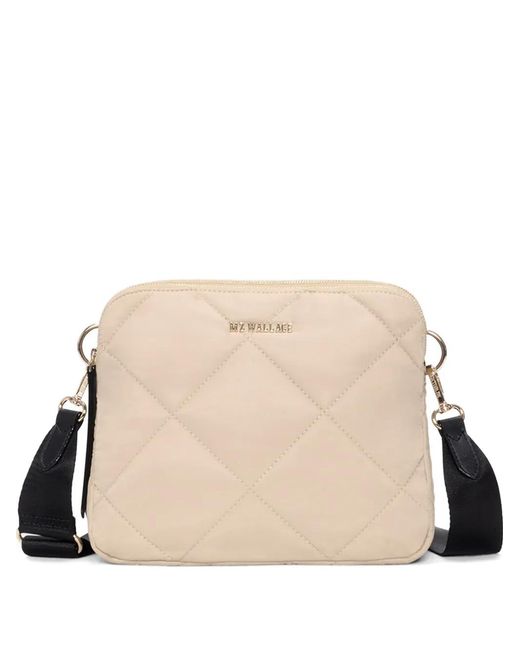 MZ Wallace Natural Madison Quilted Crossbody Bag