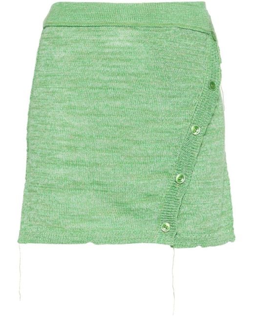 Acne Green Knitted Mini Skirt