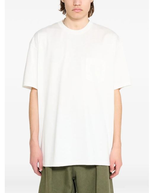 Ssstein White Oversized Pocket T-Shirt for men
