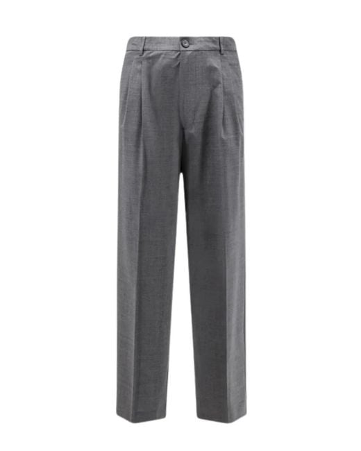 Amaranto Gray Tailored Trousers for men