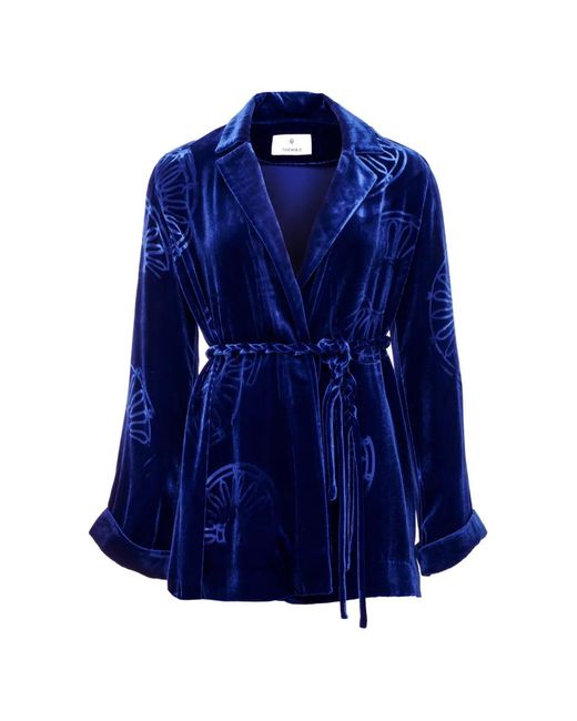 Themis Z Blue Kyma Belted Dress