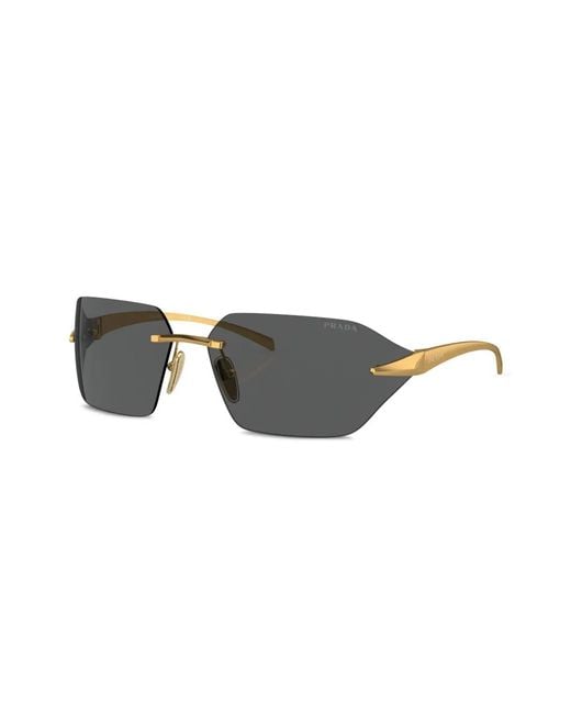 Prada Gray Runway Frameless Sunglasses