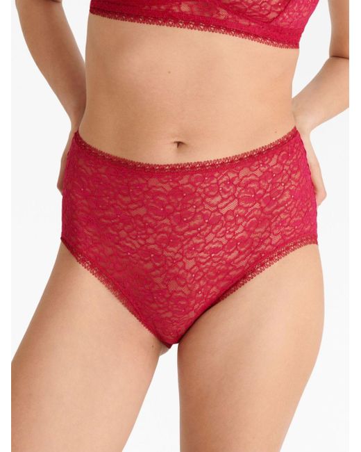 Eres Pink Perfume High-waisted Lace Briefs
