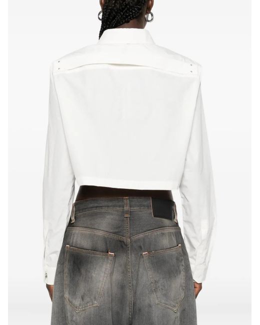 Camicia Crop di Rick Owens in White