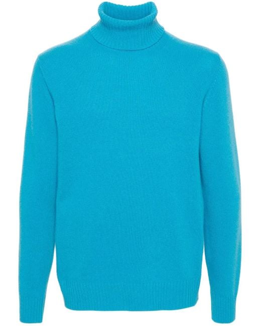 Nuur Blue Roll-Neck Sweater for men