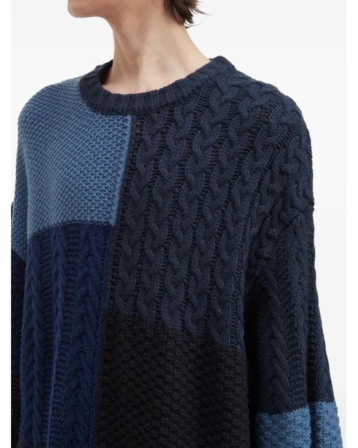 Pull À Design Patchwork AFTERMATHS pour homme en coloris Blue