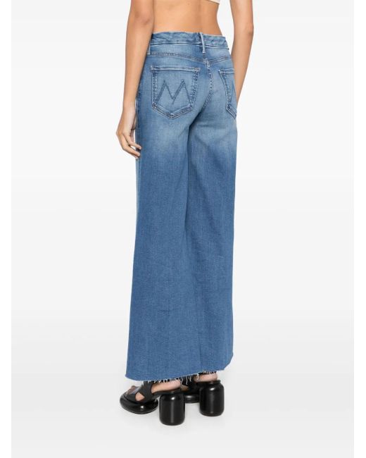 Mother Blue The Roller Fray Jeans