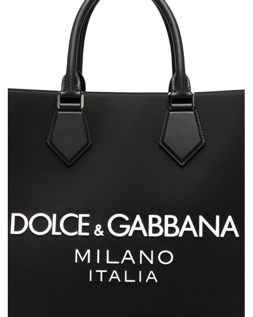 メンズ Dolce & Gabbana ロゴエンボス トートバッグ ブラック | Lyst