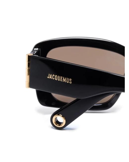 Jacquemus Black Rectangular-Frame Sunglasses