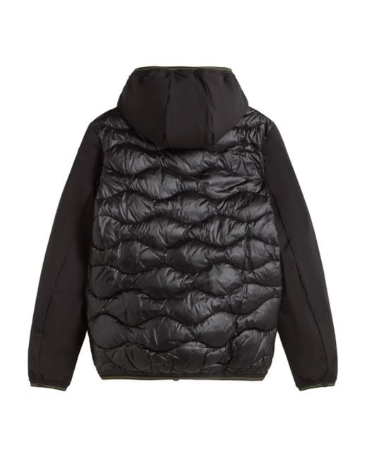 Blauer Black Quilted Hooded Jacket for men
