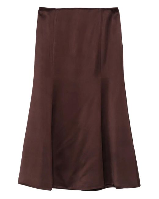 Herskind Brown A-Line Midi Skirt